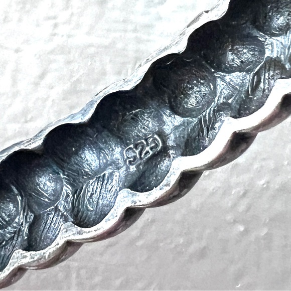 VINTAGE Braided Southwestern Native Style Sterling Silver Stacker Cuff - Picture 7 of 8